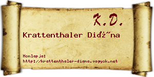 Krattenthaler Diána névjegykártya
